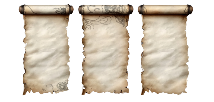 Wooden Scrolls with Decorative Texture