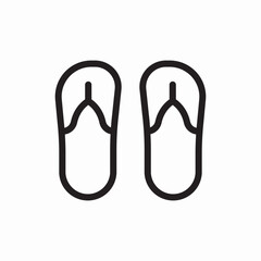 Beach sandals summer footwear icon vector sign