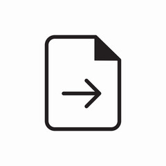 Document forward file arrow icon vector sign