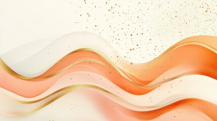 Obraz premium Modern Wavy Gold Corner Vector Art