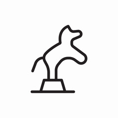 circus dog pet animal sitting icon vector sign
