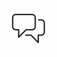 Chat conversation message bubble icon vector sign