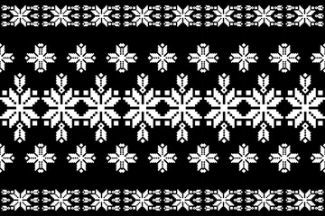 Pixel art,Geometric, seamless, traditional ethnic, thai, fabric pattern for textiles, rugs, wallpaper, clothing, sarong, batik, wrapping, embroidery, print, background, cover, illustration, vector.
