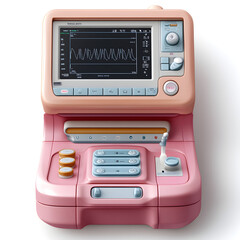 Fototapeta premium a pink machine with a monitor on top