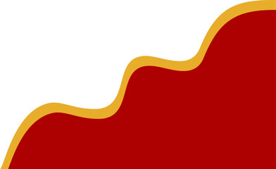 Red Waving Corner Border