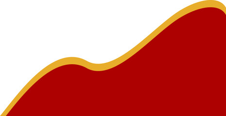 Red Waving Corner Border