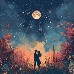 Happy Kiss Day playful doodle lips