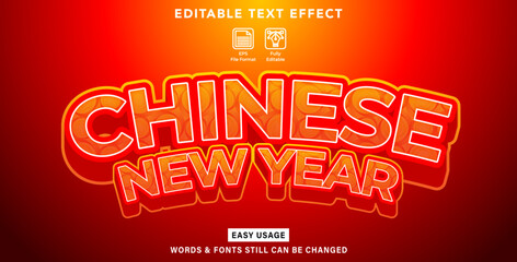 Text effect modern chinese new year styles