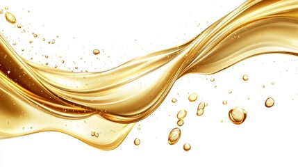 Modern Wavy Gold Corner Vector Art