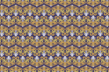 vintage abstract seamless floral pattern with botanical motifs and ethnic ikat designs for textile fabric wallpaper and fashion accessories