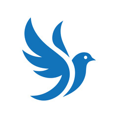 dove icon illustration flat