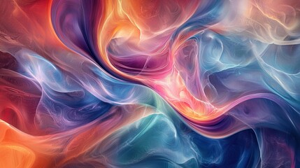 Obraz premium Abstract Swirling Nebula: A Symphony of Hues