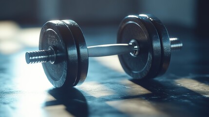 Dumbbell Lifting Close-Up