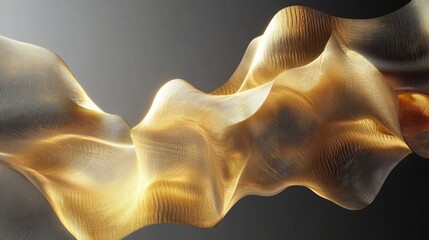 Modern Wavy Gold Corner Vector Art