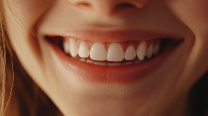Smiling with Beautiful Teeth Close-Up