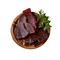 Delicious beef jerky packed with herbs and spice blends