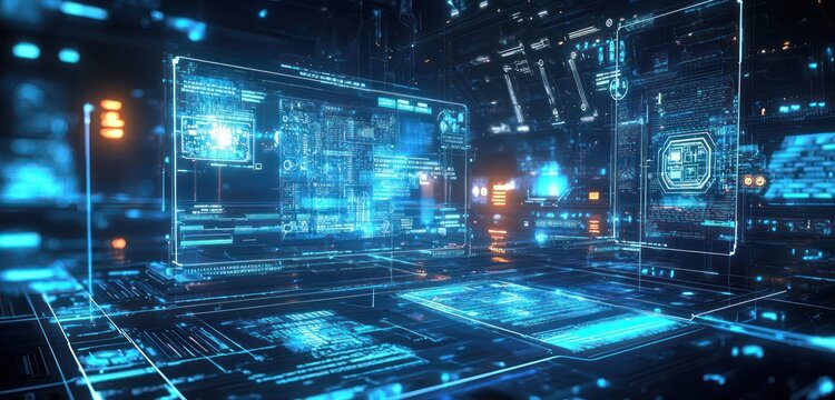 Scenario tests and monitoring in digital twin technology icons.