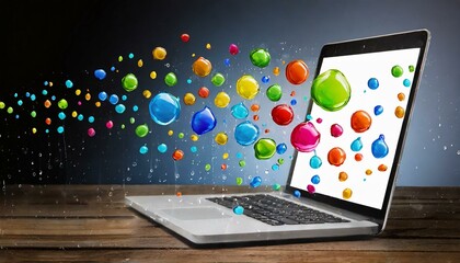 laptop on the table