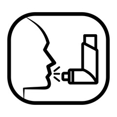 inhaler Line Icon