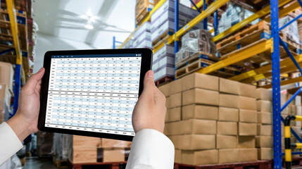 Accounting software on computer screen showing financial statement spreadsheets and account balance of corporate business offer accountant a fine calculation accounting snugly