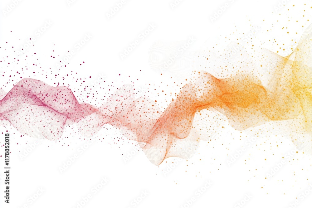 Poster this abstract image features colorful waves and soft textures that create a sense of dynamic movemen