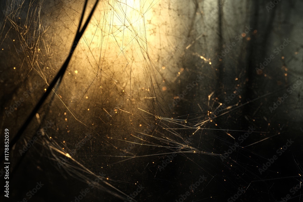 Poster captivating abstract web rendering with soft ambient light in realistic data visualization backgroun