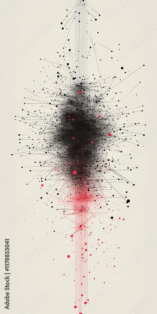 Poster this artwork encapsulates the essence of big data through a minimal and clean design, featuring abst