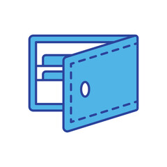 Wallet icon isolated on a white background. Vector illustration.