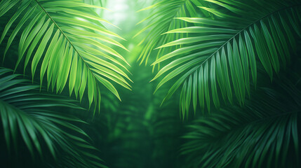 Lush green foliage with sunlight filtering through leaves.