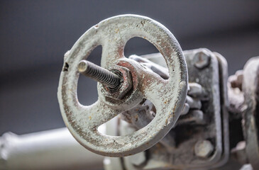Indoor water valve close-up