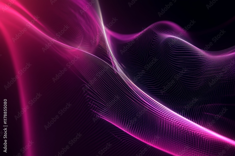 Aufkleber explore a captivating futuristic digital background featuring vibrant data streams and abstract wave