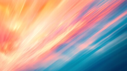 Obraz premium Abstract sunset streaks, vibrant colors, dynamic motion blur, background for design.