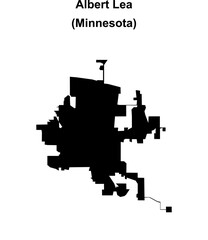 Albert Lea (Minnesota) blank outline map