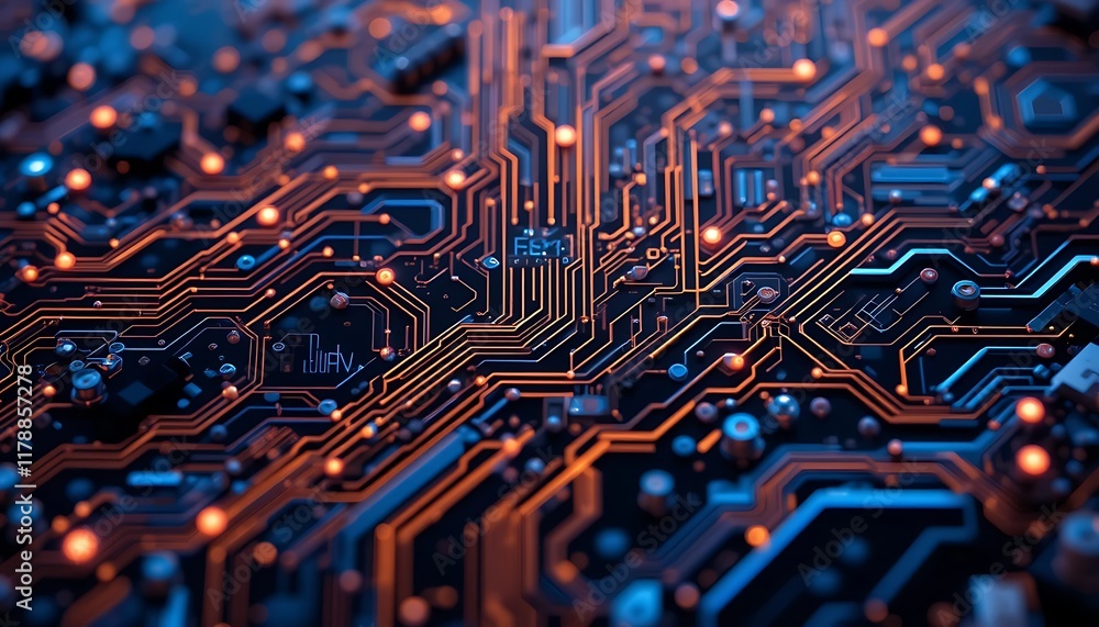 Aufkleber abstract circuit board design showing complex interconnections