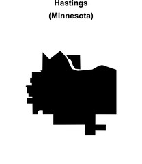 Hastings (Minnesota) blank outline map