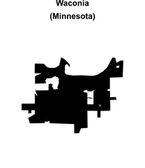 Waconia (Minnesota) blank outline map