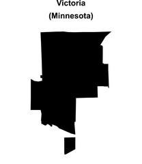Victoria (Minnesota) blank outline map