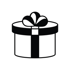 Gift Box icon isolated on a white background. Vector illustration.