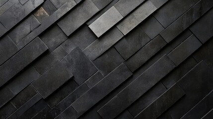 Dark geometric abstract background featuring overlapping rectangular panels with a textured, modern design.
