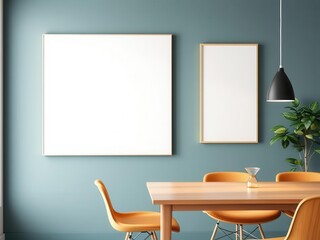 Professional office wall art mockup with a modern canvas design, business, corporate, interior design