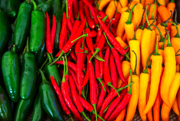 Chili powder comes in different colors, green, red, yellow, and is used as a spice, pickling, and medicine. Chili powder contains capsaicin, which makes it hot.