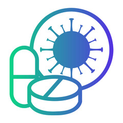 antibiotic Line Gradient Icon