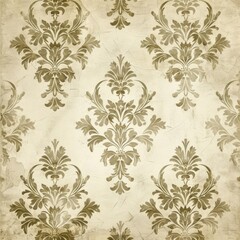 Vintage Damask Pattern Design in Earthy Tones