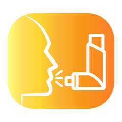 Obraz premium inhaler Gradient icon