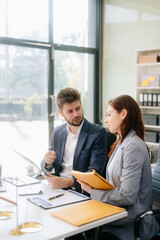 Modern lawyer office a professional discussion, legal documents, and teamwork. Perfect