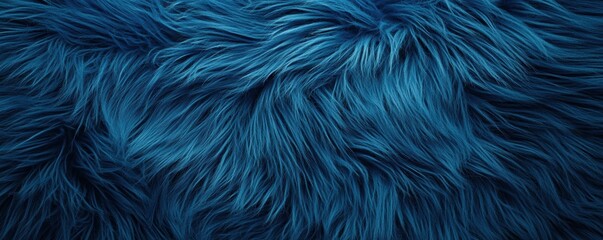 Obraz premium Rich blue fur closeup showcasing soft fibers and natural flow creating a luxurious and cozy texture perfect for modern or winter designs