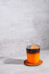 Layered Coffee and Orange Juice Refreshment