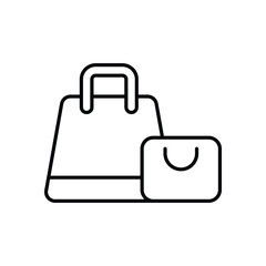 Shopping Bag icon isolated on a white background. Vector illustration.
