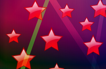 Obraz premium Abstract gradient background with multicolor tones, decorated with stars. Multipurpose creative large scale website template