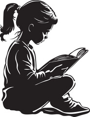 child reading a book